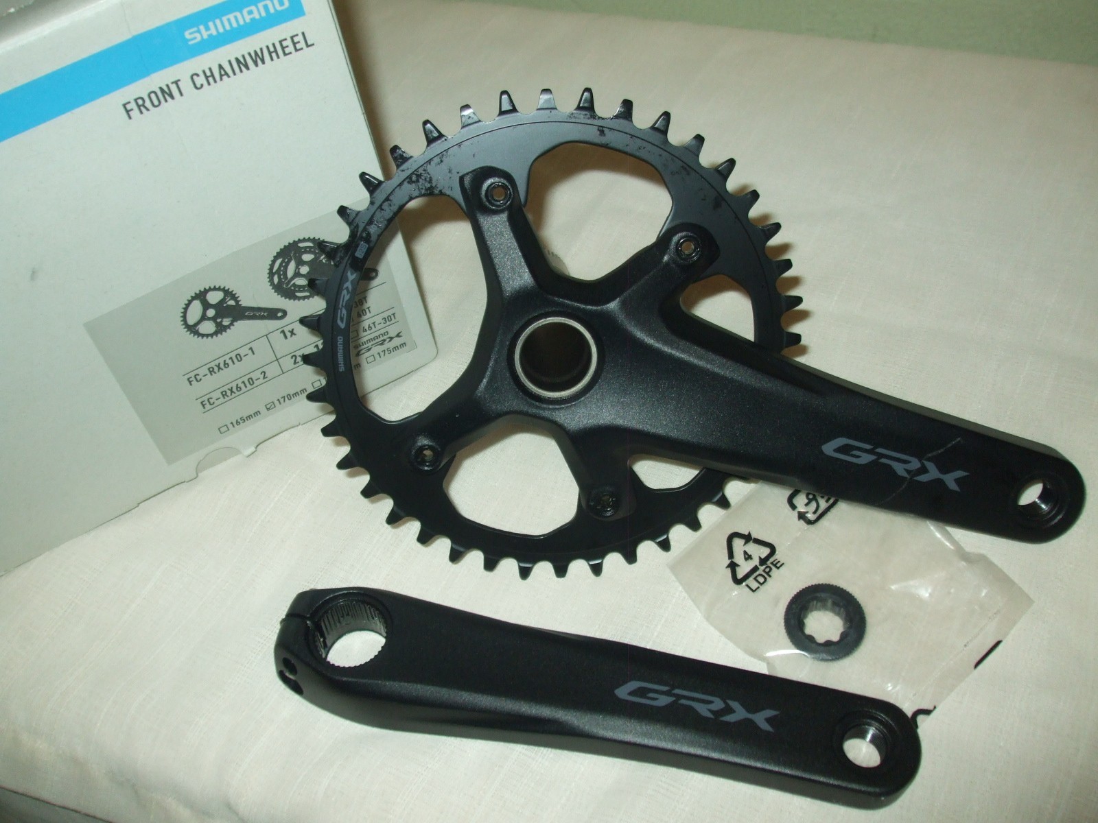 Shimano GRX Crankset, 1x12s, 40T, 170mm