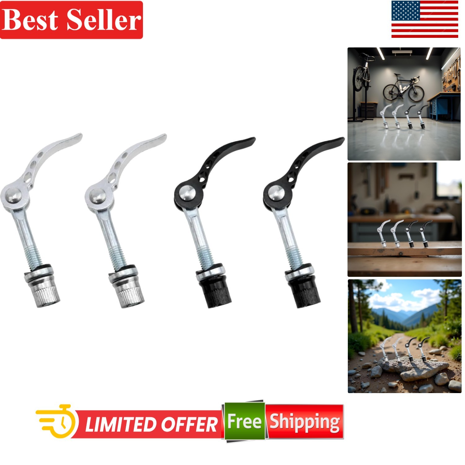Universal Fit Quick-Release Seatpost Clamp Set for Mountain Biking Excellence
