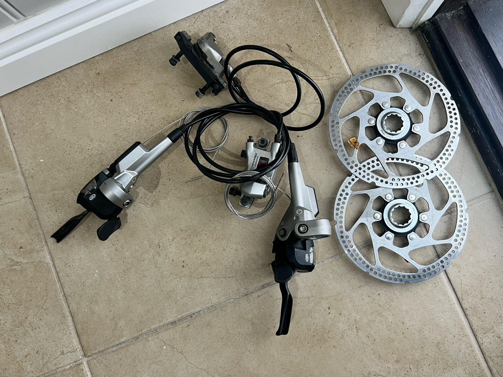 Shimano Deore LX ST-M585 Shifter & Disc Brake Set Dual Control 3×9 Speed MTB XC