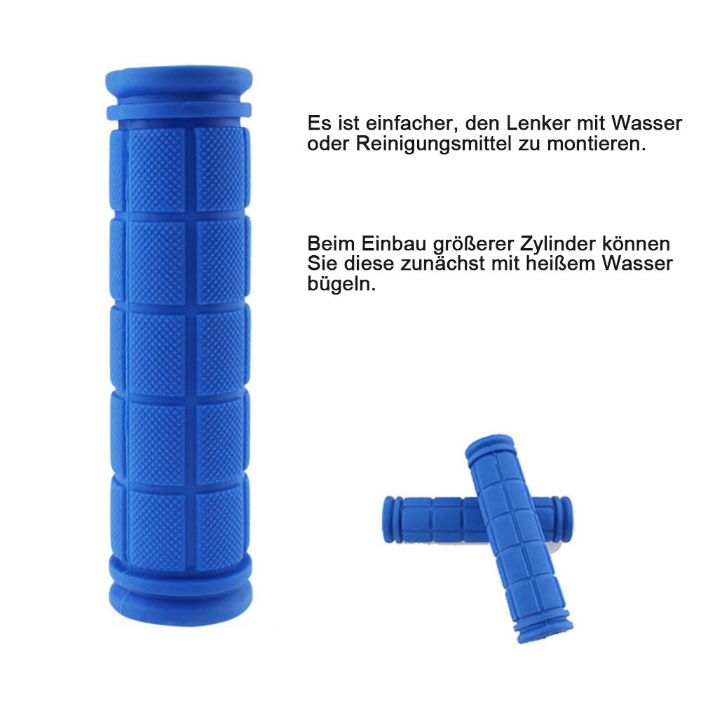 2 PC Mountain Bike Bicycle Cycling Handlebar Anti-Slip Soft Rubber Hand Grips