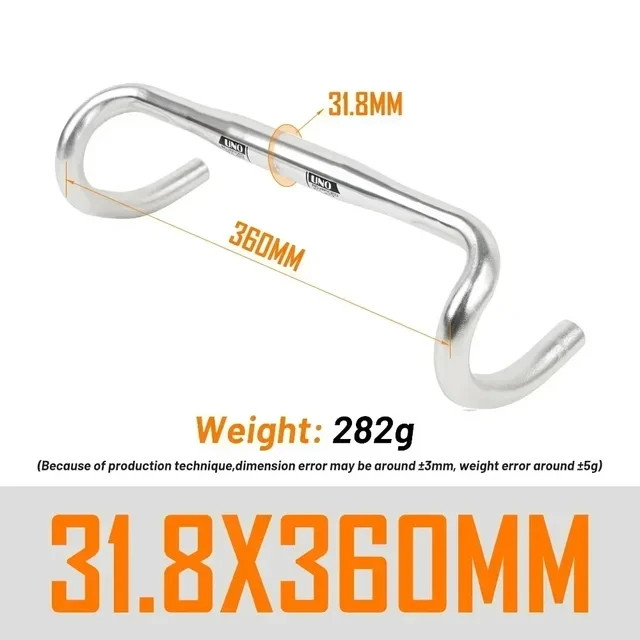 UltraLight Road Bike Handlebar Bent Bar 25.4/31.8MM 360/380/400/420/440/460MM