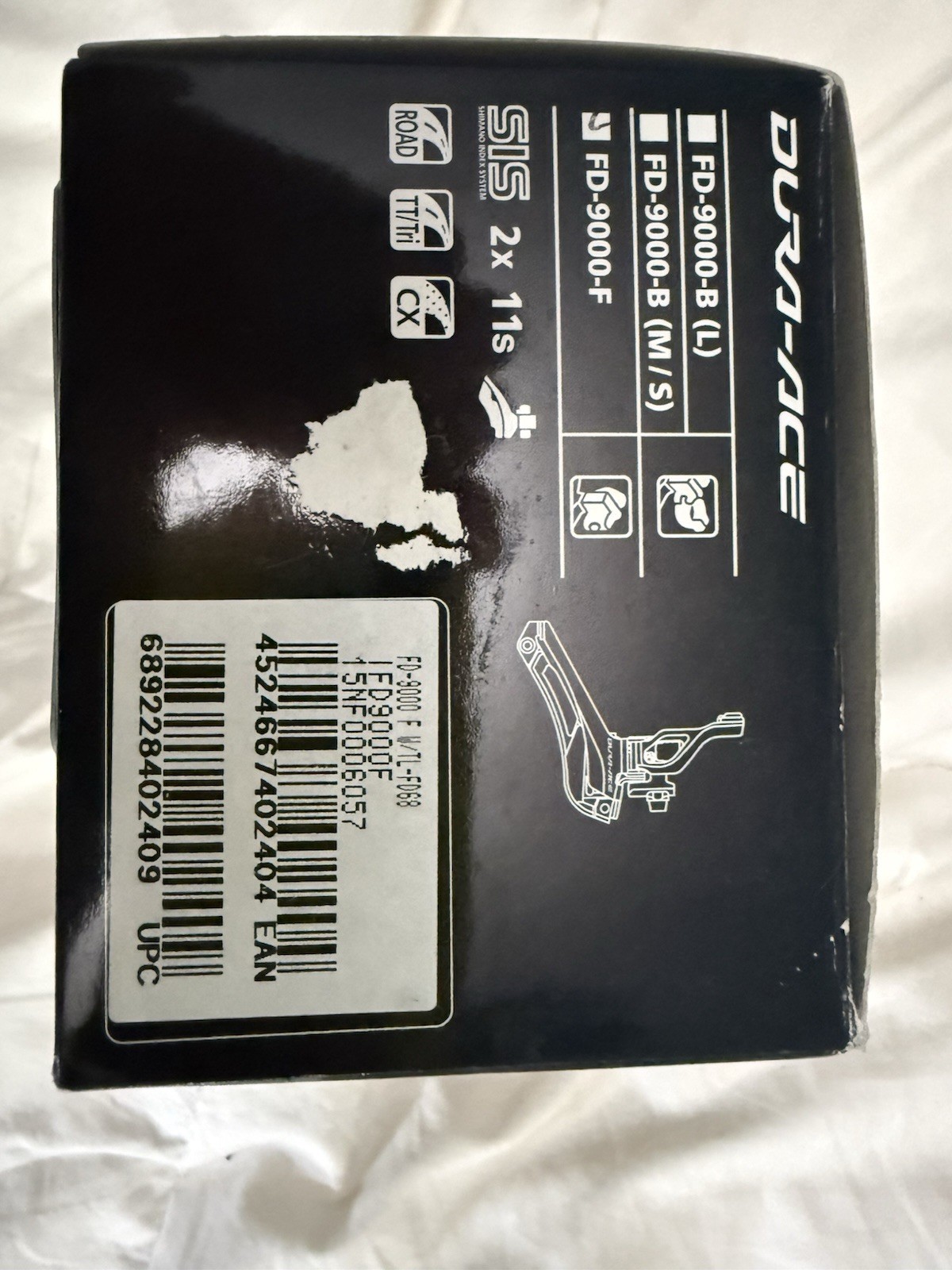 Shimano Dura-Ace FD-9000-F 2×11 Braze-On Bottom Pull Road Front Derailleur