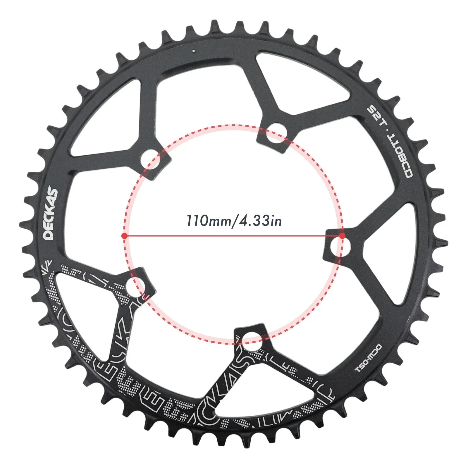 Deckas Chainring Round 110BCD for Force Red Rival S350 S900 36T To 56T
