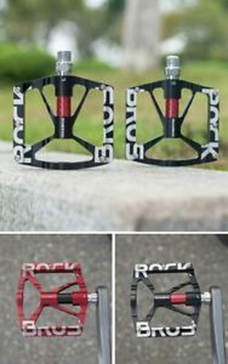 ROCKBROS Bike Pedals MTB Aluminum 9/16″ Sealed Bearing Platform Bicycle Pedals