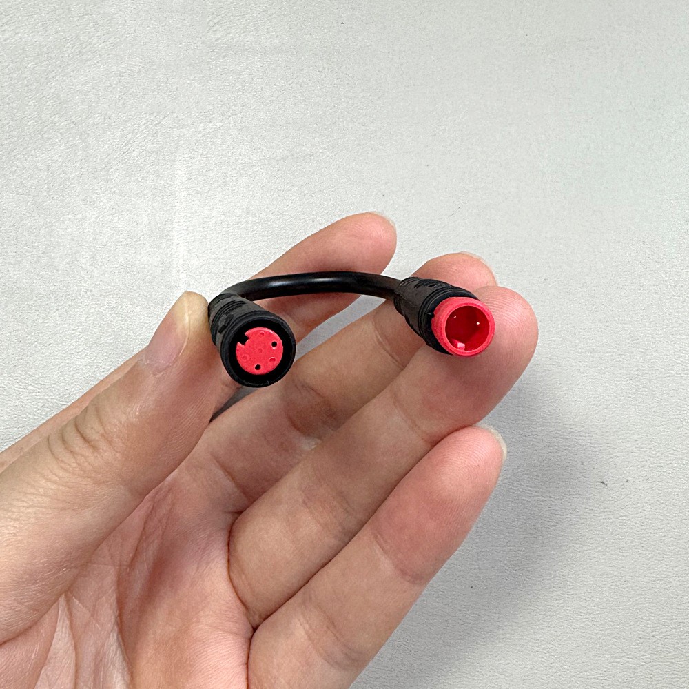 E-Bike 2Pin M8 Plug Waterproof Extension Cable Male to Female Adapter Cable