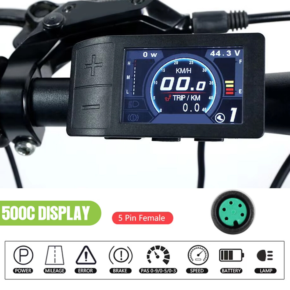 Ebike 24V/36V/48V LCD Display 500C Display for Bafang BBS BBSHD Mid Hub Motor US