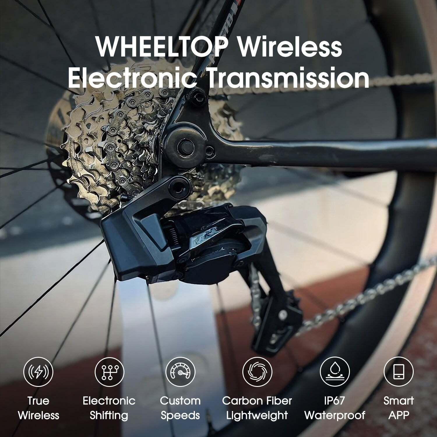 WHEELTOP EDS-TX Wireless Carbon Electronic Shifter/Derailleur (Road Bike)