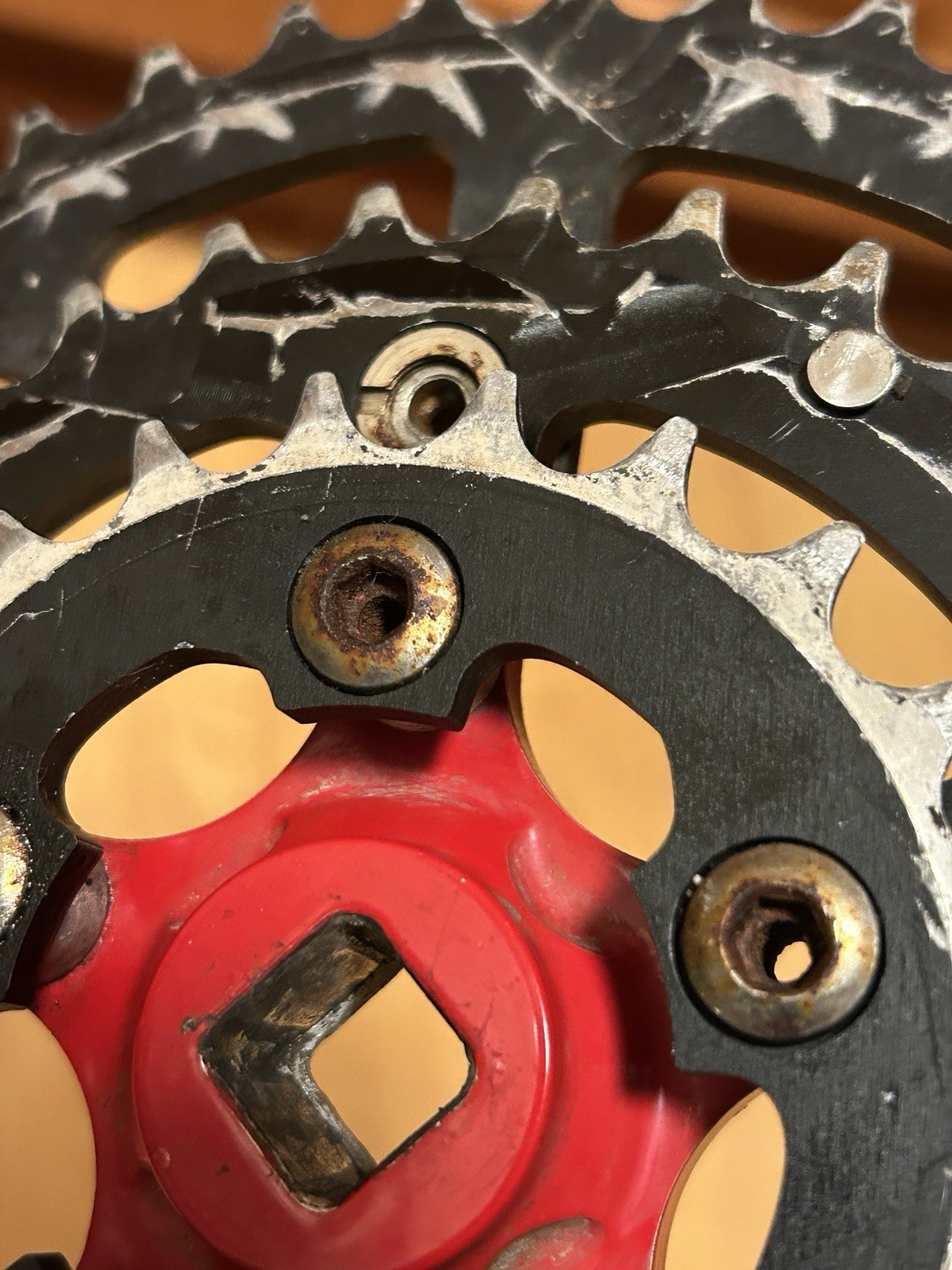Vintage Race Face Turbine Forged Crankset RED 175mm 22 32 44T 8 Speed 90s MTB