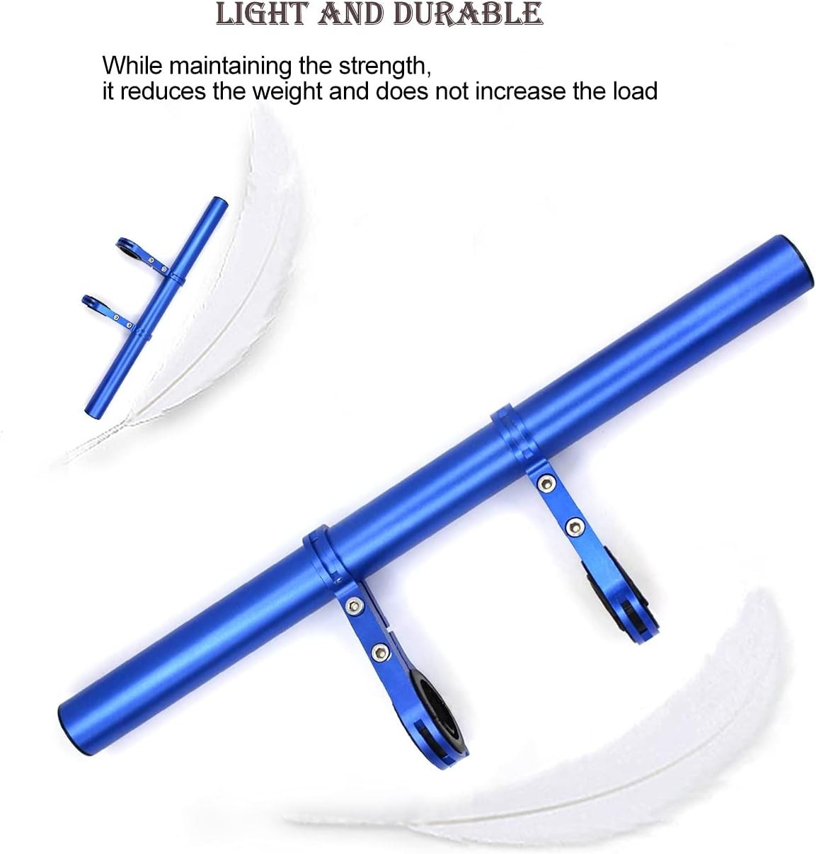 Bike Handlebar Extension Frame Aluminum Alloy 20cm Blue Mount Bracket New