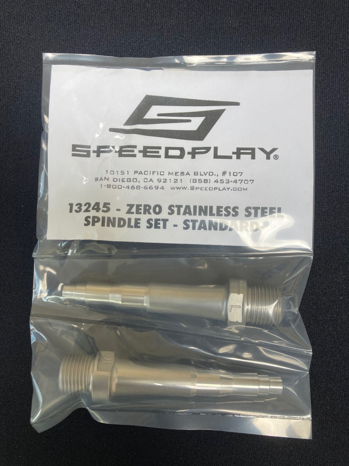 Speedplay Zero Stainless Steel Spindle kit, for Zero pedals, Standard Length,NEW