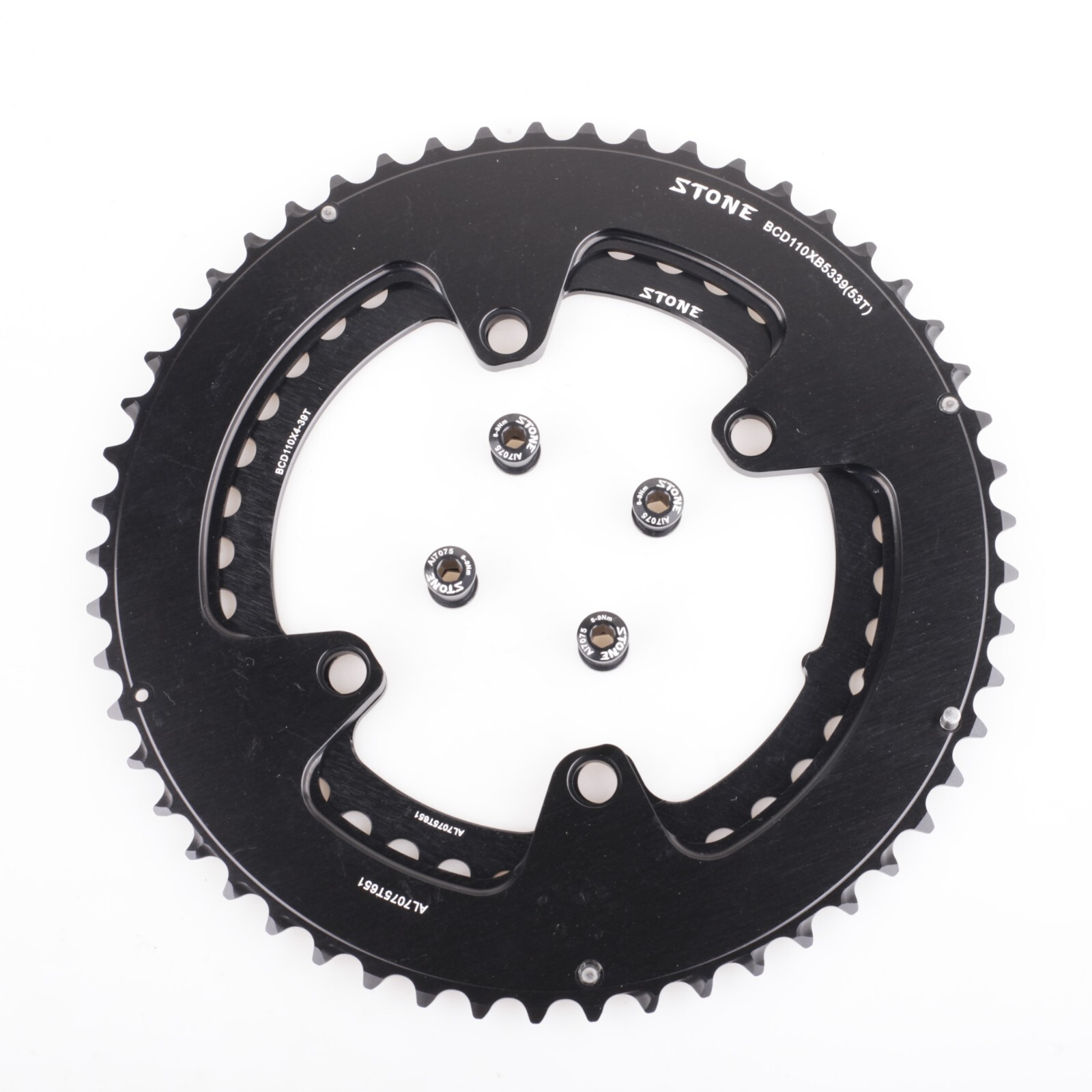 STONE Double Chainring BCD110 4 Arm for SHIMANO FC5800 6800 9000 Road Bike Ring