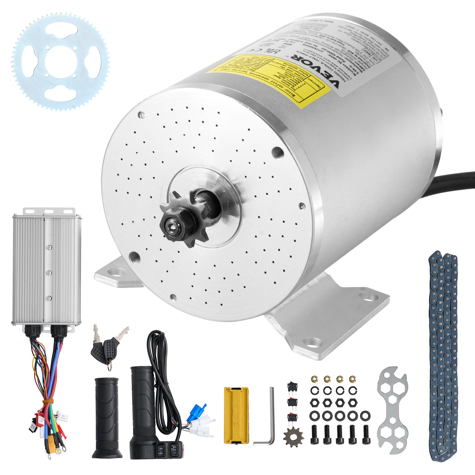 VEVOR 3000W Electric Brushless DC Motor Kit 72V 4900rpm Motor with Controller
