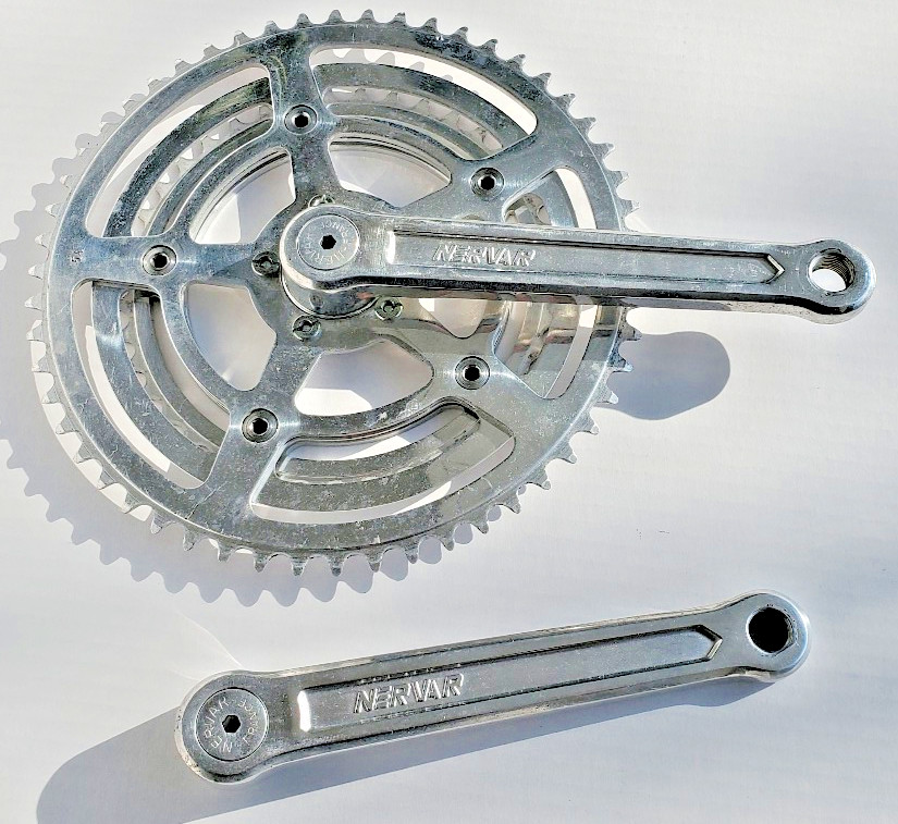 Vtg Nervar Bicycle Crank Set 54/40 BSA Stronglight Trek Motobecane Peugeot 70’s