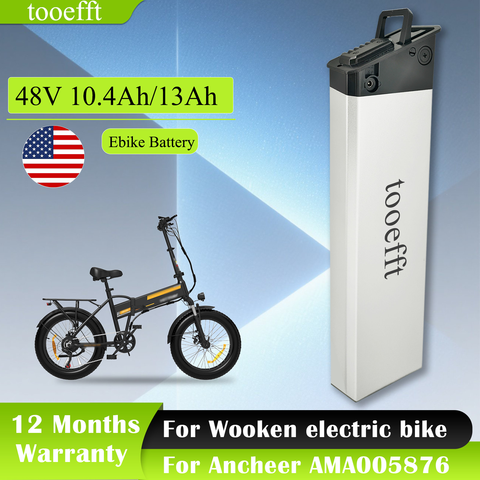 48V 10.4Ah 13Ah Battery for HITWAY BK10M Ouxi X8 DEEPOWER GR20 Ancheer AMA005876