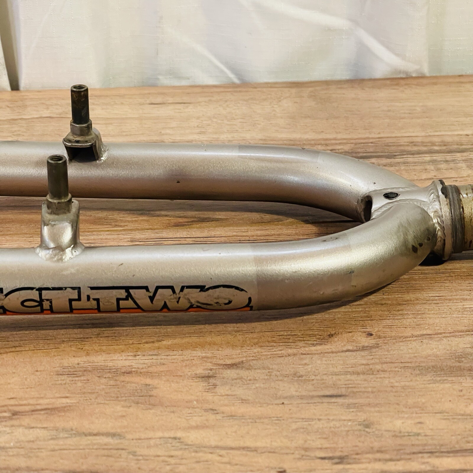 90s Kona Project Two 2 MTB Fork 26 1 1/8 Threaded SHORT 122mm 415mm AtoC Gold
