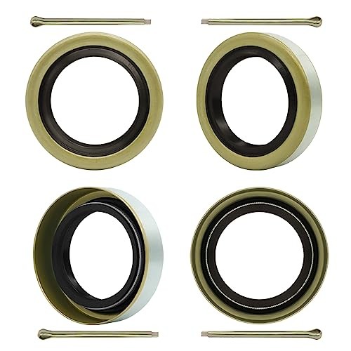 4pcs Trailer Axle Hub Wheel Grease Seals ID 2.25″ x OD 3.371″ Double Lip
