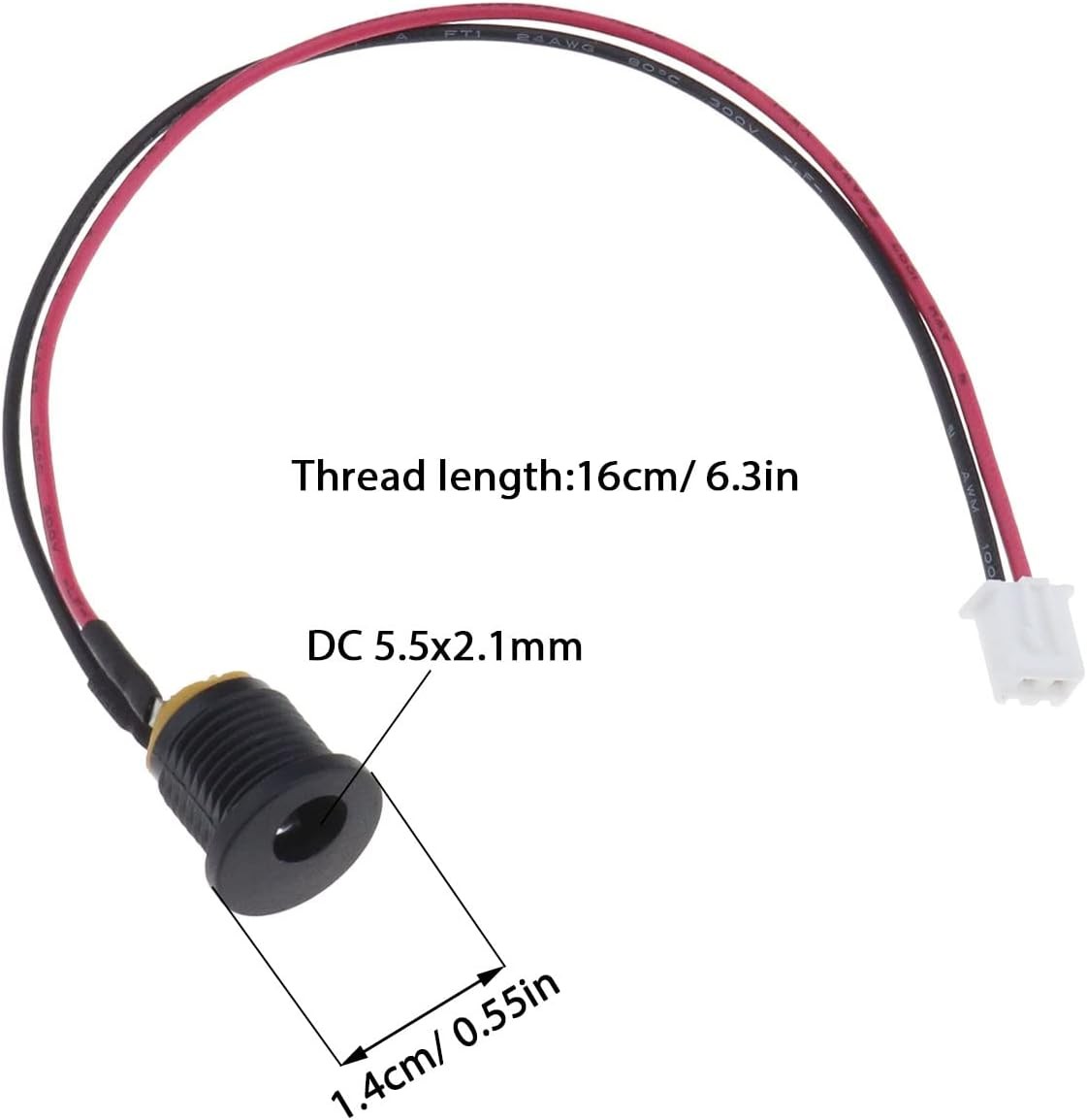 2Pcs Electric Bike Charging Port Replacement E-Bike Scooter Charging Dc Port Com