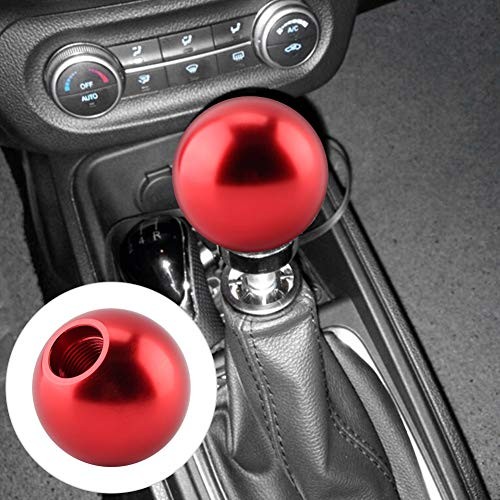 Shift Knob Head Universal Round Shift Knob Red Aluminum Manual Gear Stick