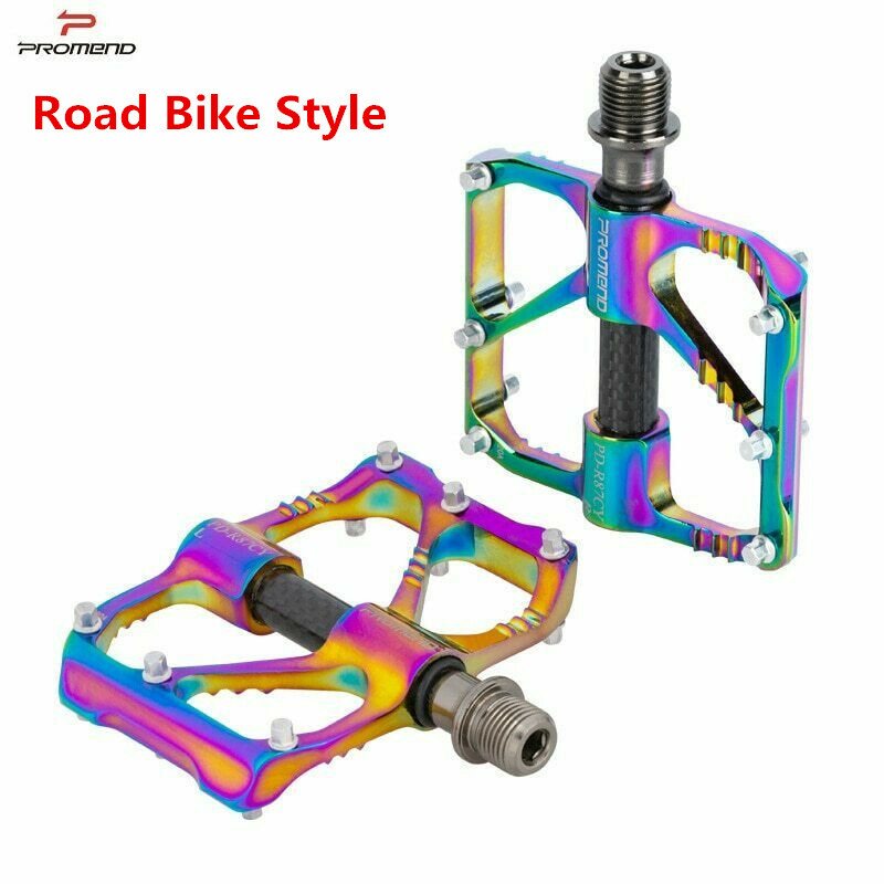 PROMEND Ultralight Carbon Titanium Bicycle Pedal MTB Road Bike Pedal 3 Bearings