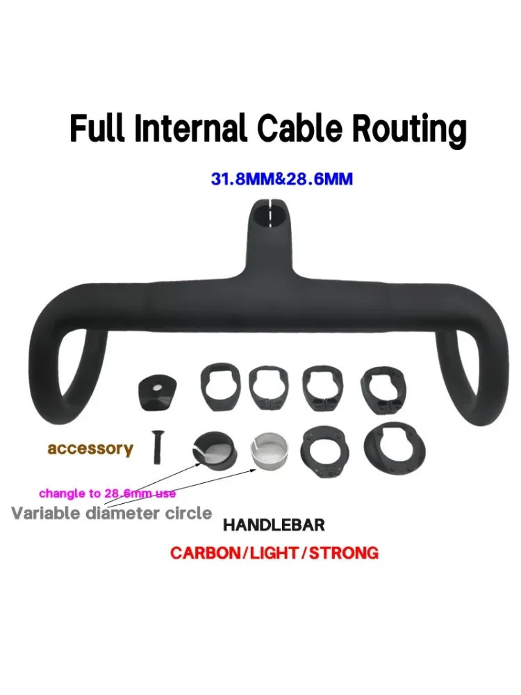 Carbon Road Bike Drop Bar Integrated Internal Cable 380-440mm 31.8mm 28.6mm Frok