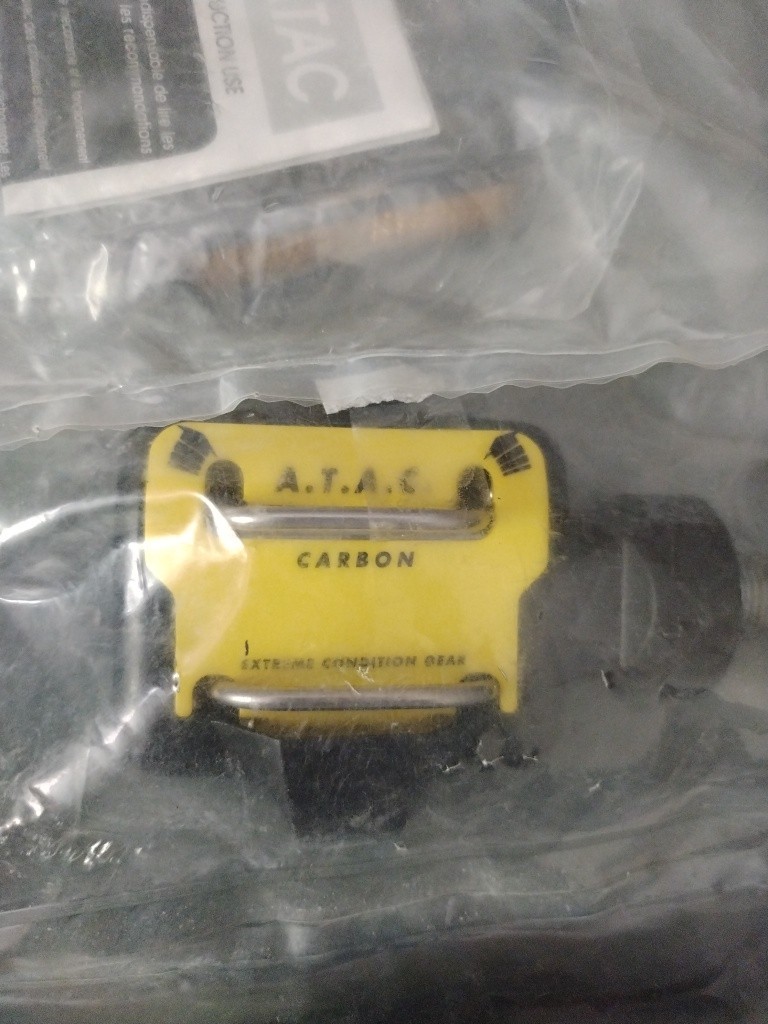 Vintage NOS Time ATAC Carbon EC Clipless Pedals with Cleats and Reflectors
