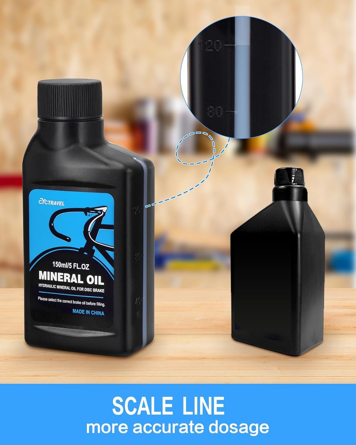 Brake Bleed Kit for Shimano Hydraulic Brakes with 150 ml Mineral Oil Brake Fluid