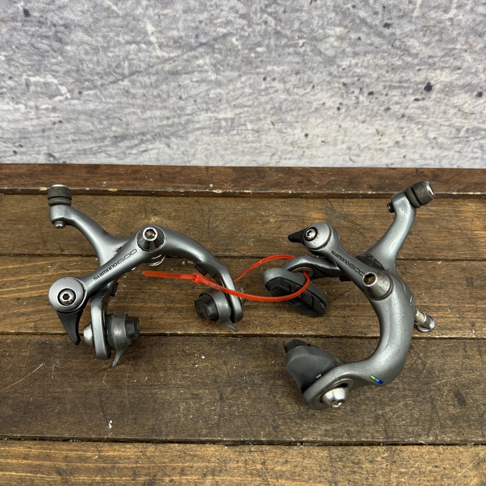 Vintage Shimano 600 BR-6400 Caliper Brake Set Gray Road F/R Japan Single Pivot