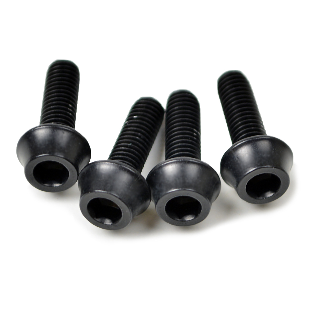 4 OMNI Racer WORLDS LIGHTEST Bicycle Bottle Cage Bolts Bolt Set: M5x15: BLACK