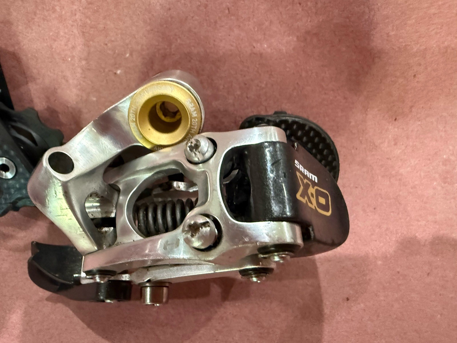USED SRAM XO 20TH ANNIVERSARY GOLD EDITION VERY GOOD SHAPE REAR DERAILLEUR