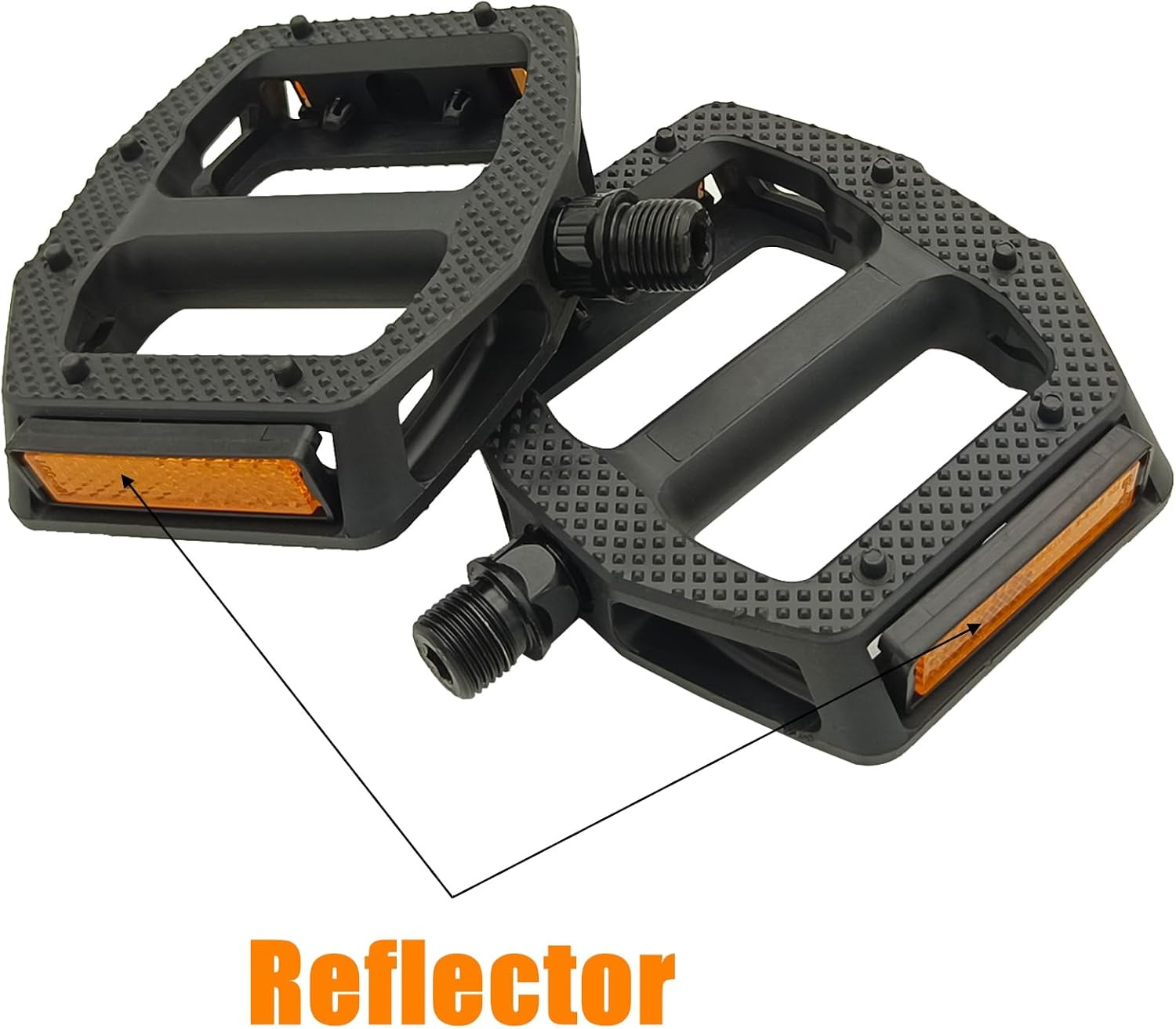 Non-Slip Wide Bike Pedals with Reflectors – Lightweight 9/16″ for All Bikes