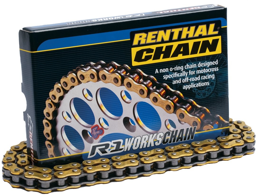 Renthal R1 Works Gold 420 Pitch 120 Links Alloy Steel Off Road Chain