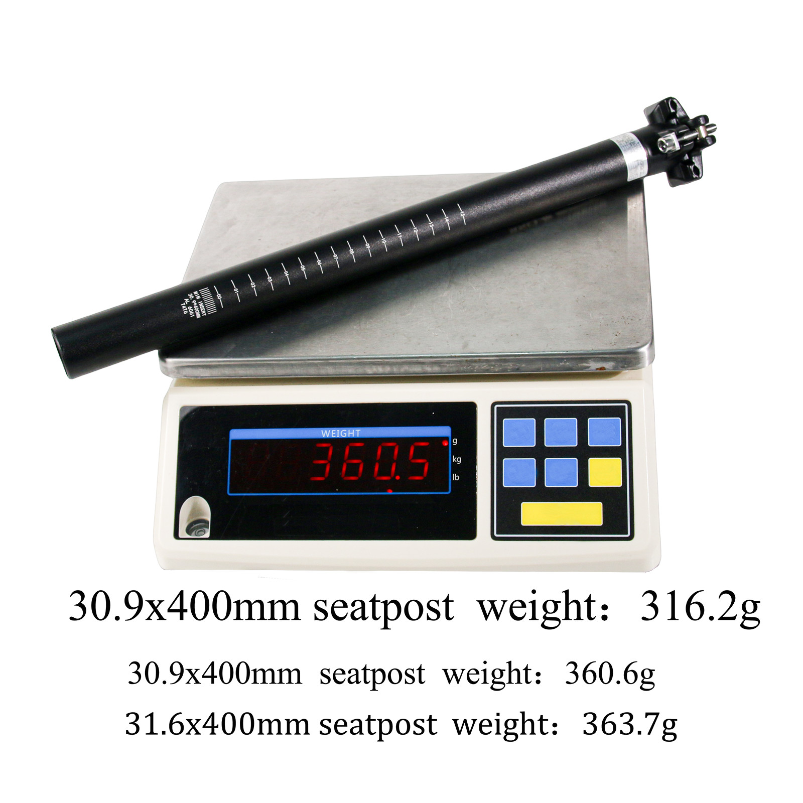 MTB Road Cycling 27.2/30.9/31.6*400MM Seatpost Bicycle Seat Post Tube Aluminum