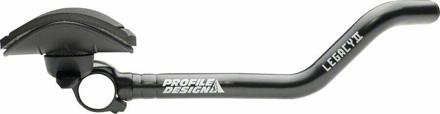 Profile Design Legacy II Aluminum Aerobar + ZB Bracket + Venturi Armrest Black