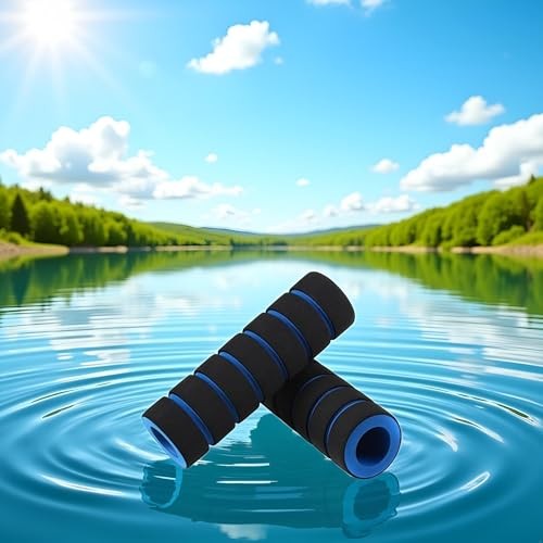 1 Pair Blue Non-Slip Foam Handlebar Grips for Bicycle and Motorcycle – Soft,