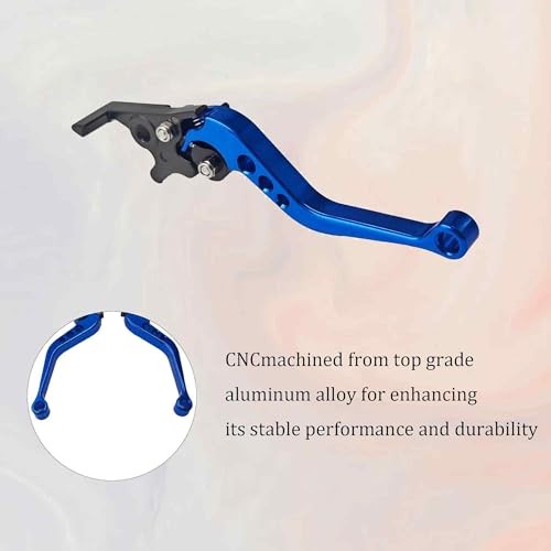1 Pair 22mm 7/8″ CNC Aluminum Motorcycle Clutch Disc Brake Lever Handles, Blue