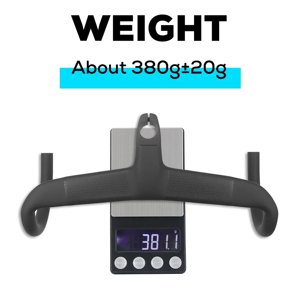 -10 Degree Carbon Fiber Integrated Road Bike Handlebar Internal Cable Routing