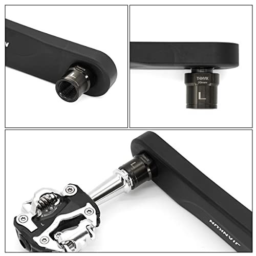Extended Bike Pedal Extenders 20mm – Titanium Alloy Spacer for 9/16″ Pedals