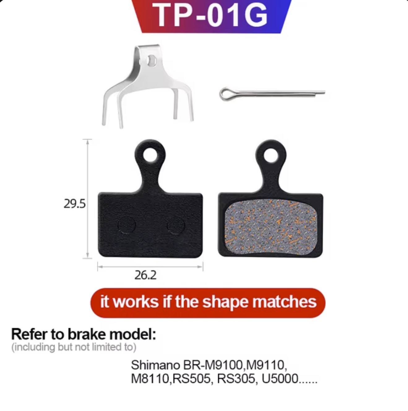 2 Pairs MTB Bike Hydraulic Disc Brake Pads for Shimano, SRAM, & More, Durable
