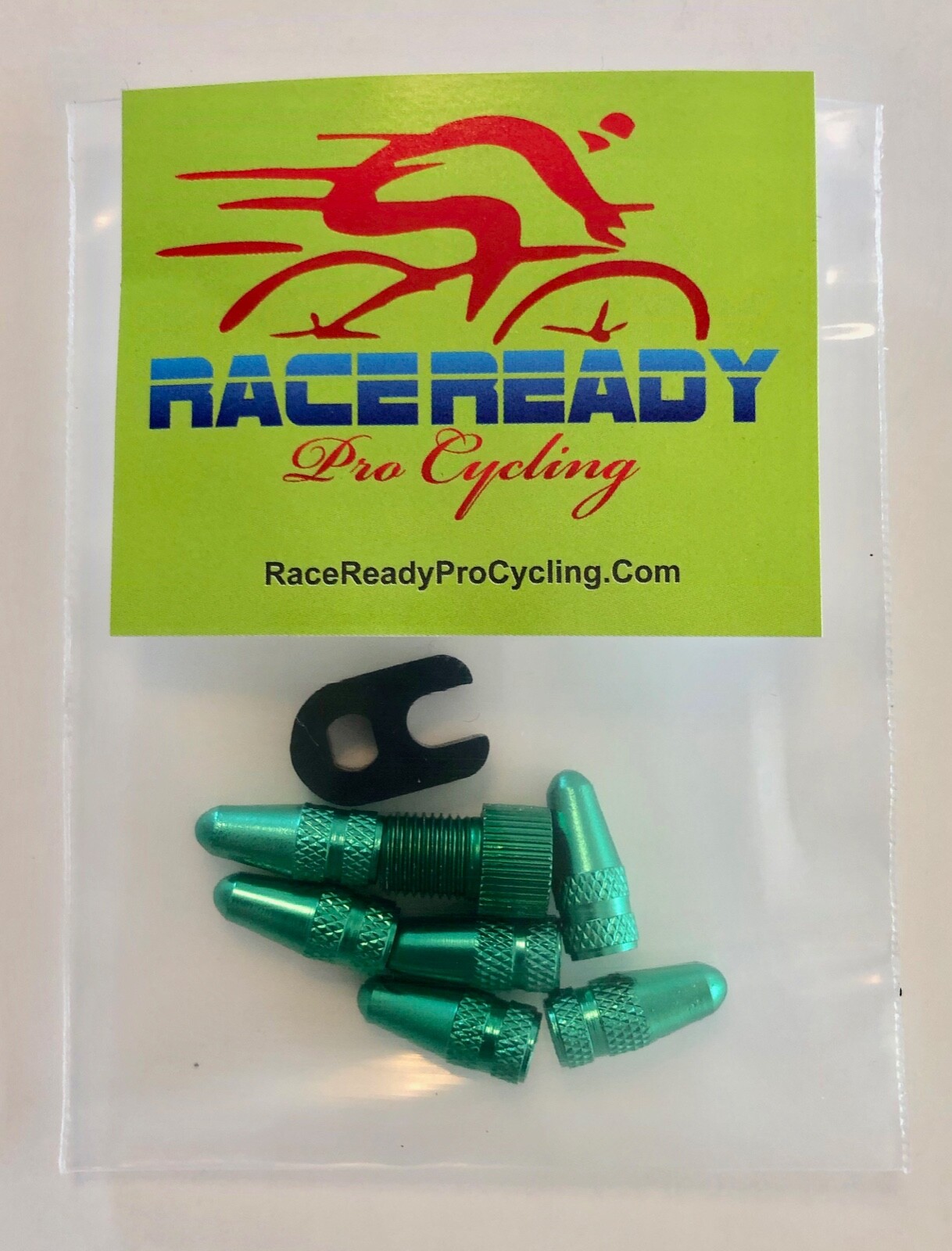 6 Bike Presta Alloy Valve Caps.. & Presta Adapter & Valve Core Tool ..MTB..Green