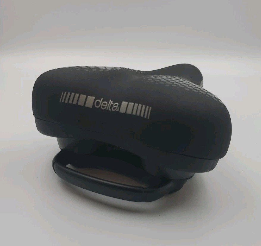 Delta Comfort Memory Foam Saddle Shock-Absorbing Steel Rails Black Preowned