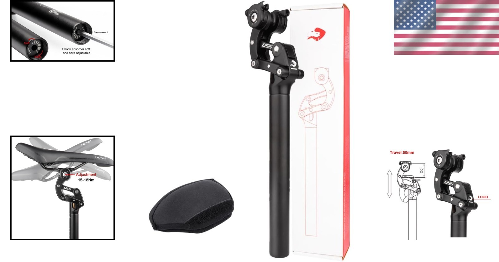 Safort Suspension Seatpost 31.6mm – 150kg Capacity