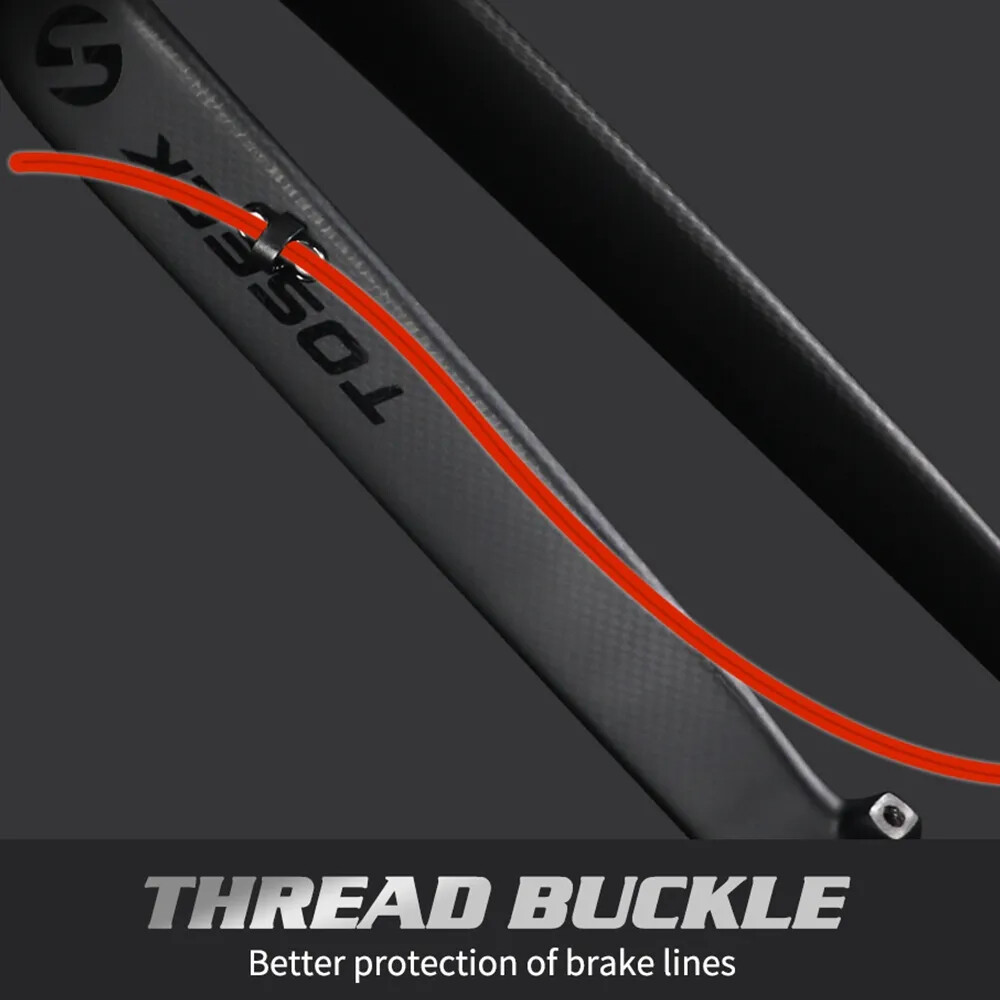 Carbon Fiber MTB Bike Rigid Fork Tapered Front Forks Bicycle Parts 26/27.5/29er