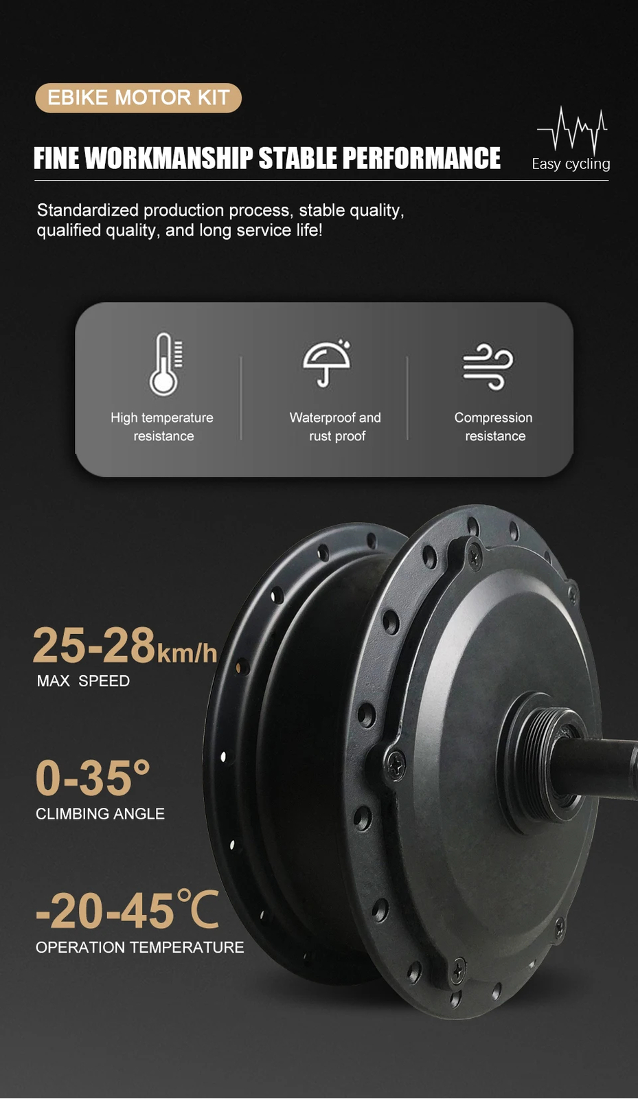 36V 48V 250W Electric Bicycle Brushless Gear Rear Wheel Hub Motor 16-29inch 700C