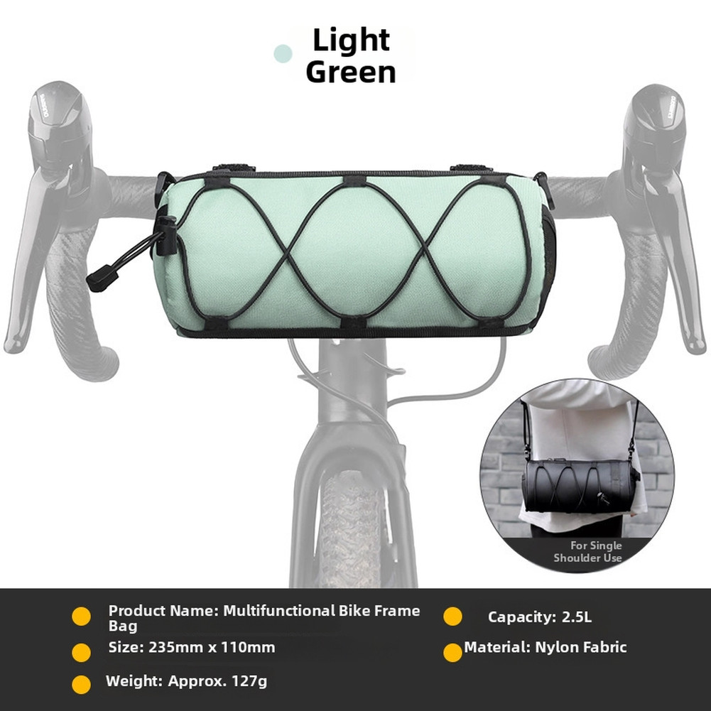 Front Beam Cycling Bag Nylon Waterproof 23.5 x 11 cm for Road Mountain Bikes