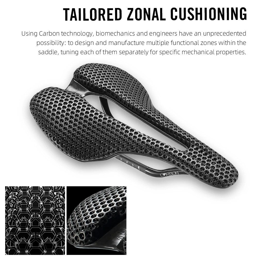 RYET Ultralight 3D Saddle 145/150mm Carbon Fiber Rail 180g Road Gravel MTB