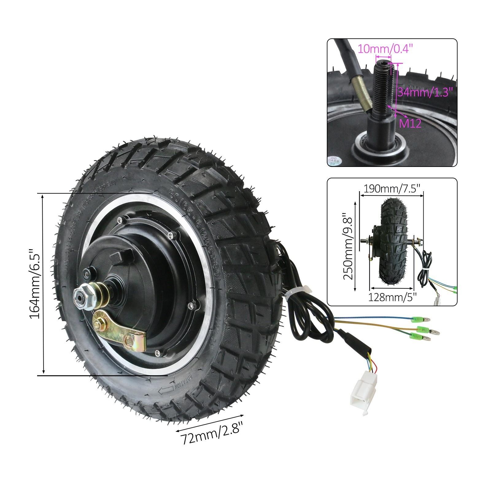 10″ Wheel Hub Motor 36V 350W Electric Bicycle Brushess Motor Wheelbarrow E Bike