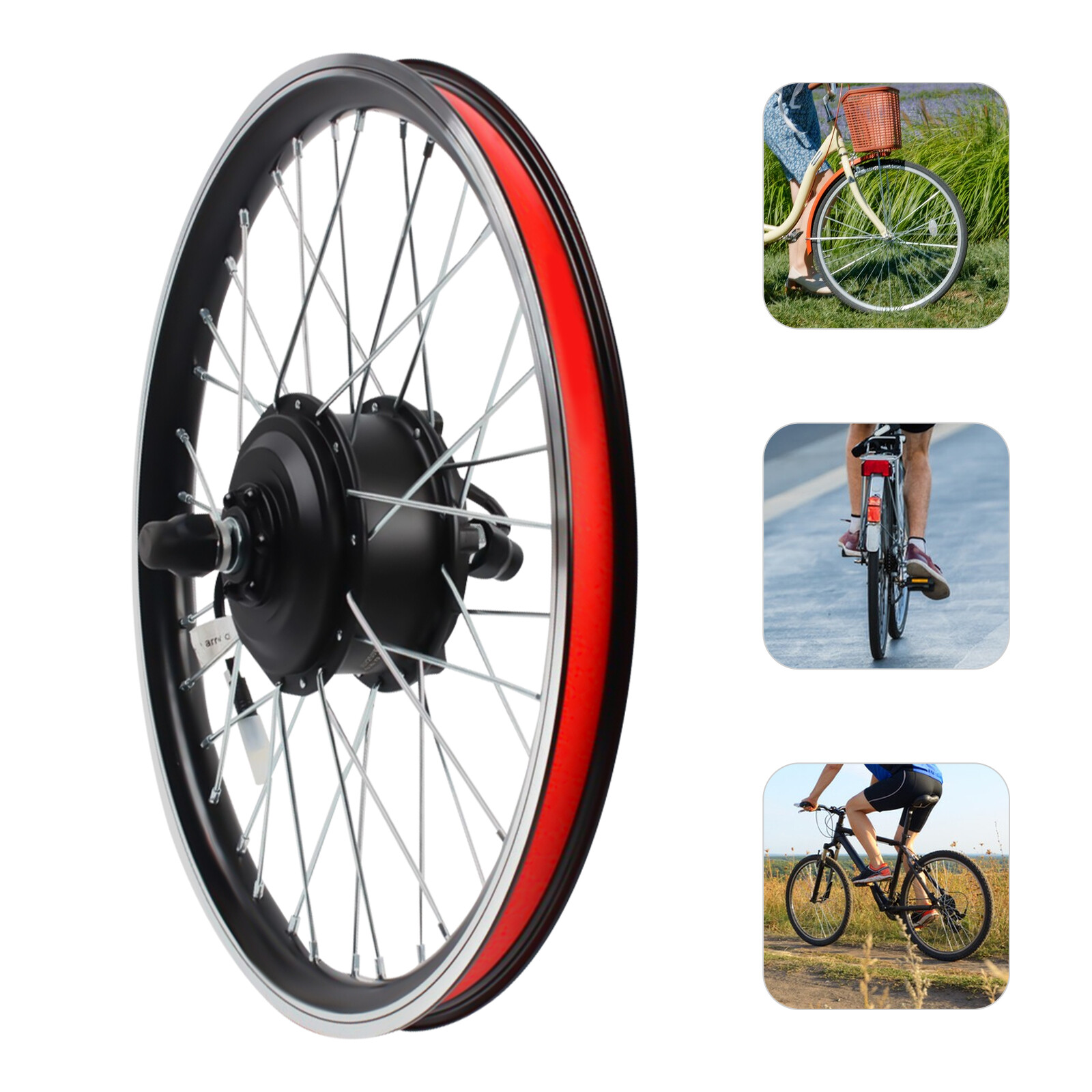 Electric Bike Front Wheel Kit,20 Inch Front Wheel Ebike Conversion Kit 36V