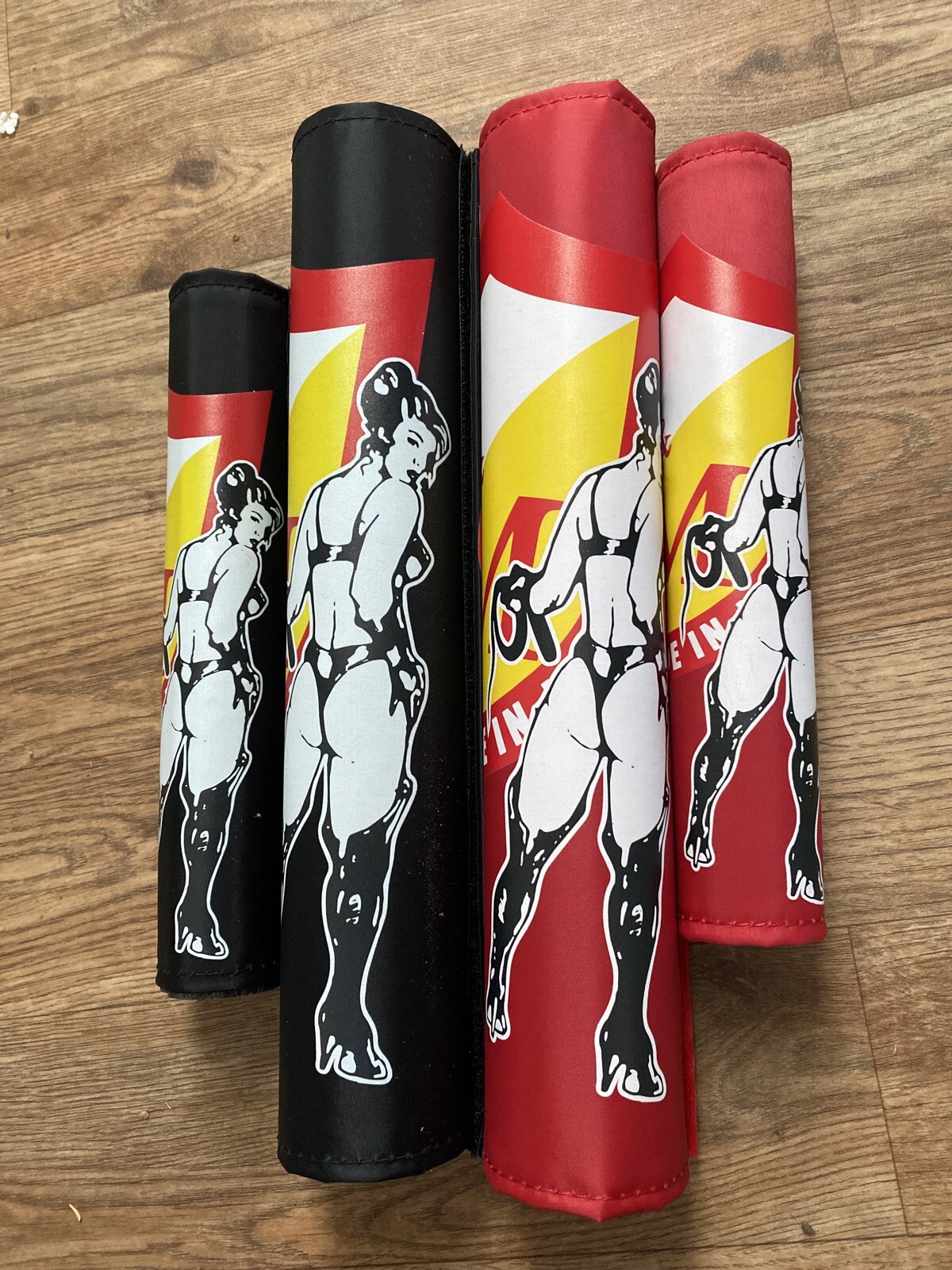 S&M SHIELD WHIP GIRL PADSET PADS RED 2 PIECE RETRO OLD SCHOOL BMX BIKE BIKES