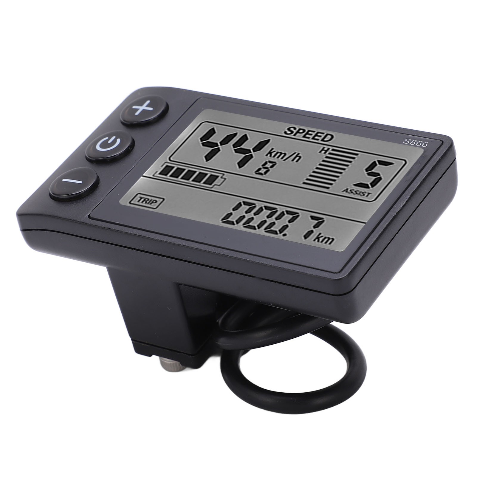 S866 LCD Display 24/36/48V Compatible IP65 Waterproof E-Bike Data Monitor Panel