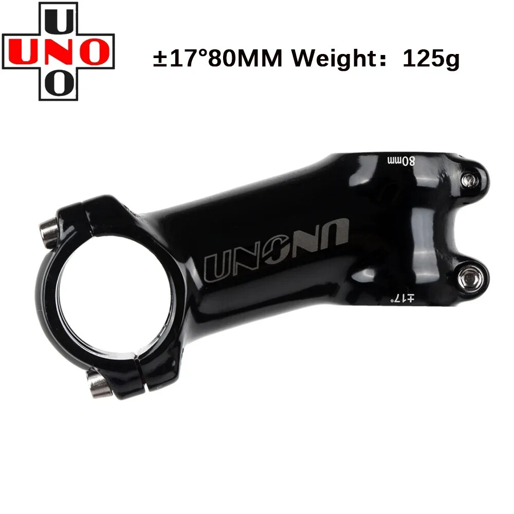 UNO Black Stem Bike Ultralight 7 17 35 Degree MTB Road Stem Fork 28.6 31.8mm